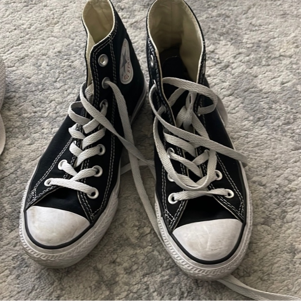 Black High Top Converse size 6.5 Womens
